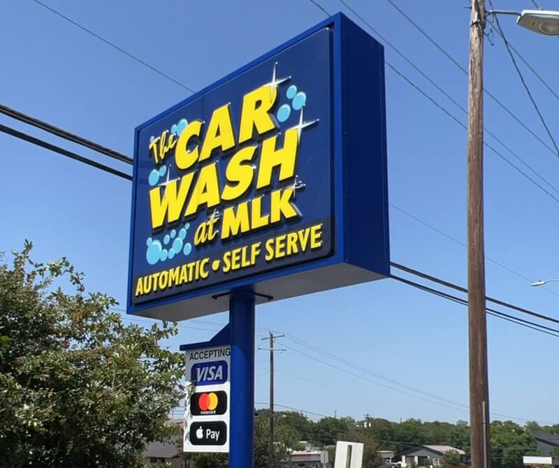Custom Double Faced Cabinet Sign in Texas