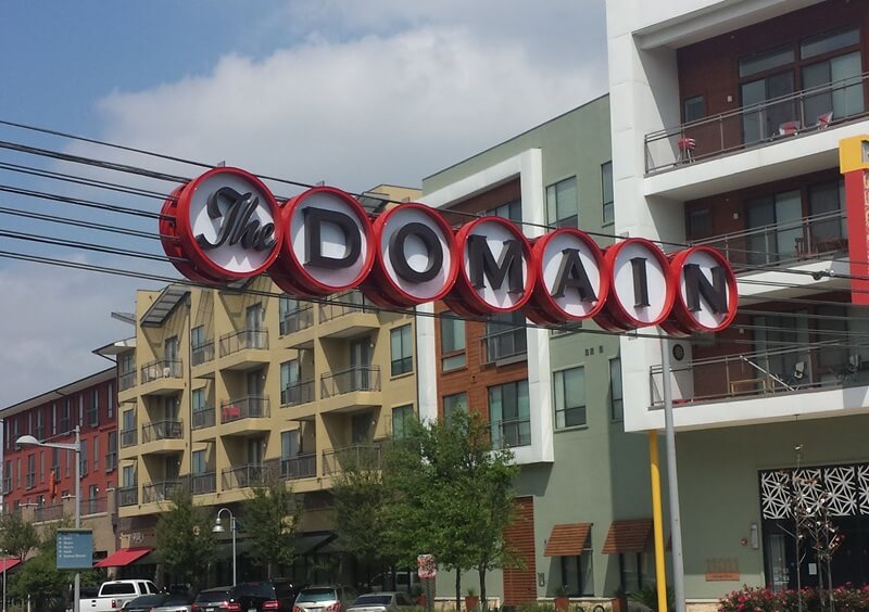 Custom Commercial Sign for The Domain in Teaxas